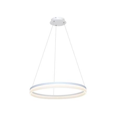 Milagro RING ML066 lampa wisząca biała okrągła metalowa regulowana wysokość 36W LED 4000K 60cm