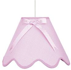 Candellux LOLA 31-04642 lampa wisząca abażur z kokardą różowy 1X60W E27 40 cm