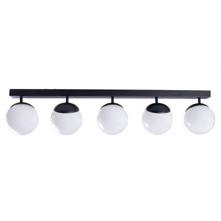Milagro SFERA BLACK MLP8859 plafon lampa sufitowa czarna klosze kule szkło 5xE14 100cm