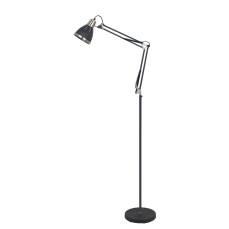 Italux Remiro ML-HN3047 BL+S.NICK lampa podłogowa metalowa czarna industrialna 1x40W E27 max 158,4 cm