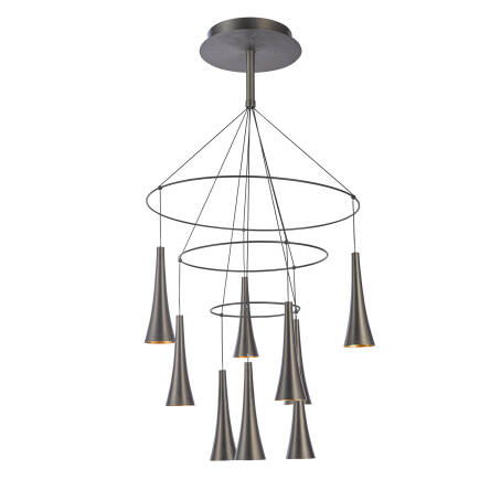 Italux Luca MD16115-9A lampa wisząca nowoczesna aluminium stal kawowy 75cm IP20 LED 45W 3000K