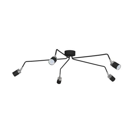 Milagro JOKER BLACK MLP1341 plafon lampa sufitowa metal czarna 5xGU10 132cm