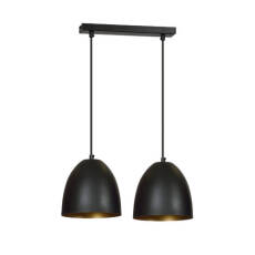 Emibig LENOX 2 BLACK / GOLD 410/2 lampa wisząca nowoczesna metalowa czarno złota 2x60W E27 45cm