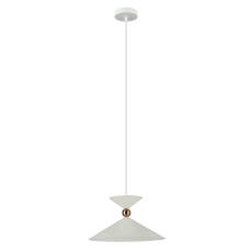 Italux Quelto PND-84432-1-WH lampa wisząca nowoczesna stal biała 1x40W E27 35cm
