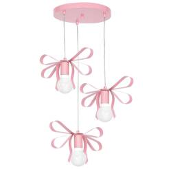 Milagro EMMA PINK MLP1040 lampa wisząca regulacja wysokości wstążki różowy metal 3xE27 30cm