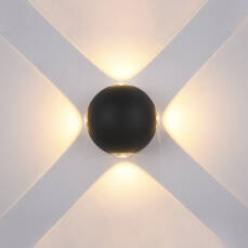 Italux kinkiet lampa ścienna Trivento PL-307B IP54 czarna LED 4W 3000K 10cm