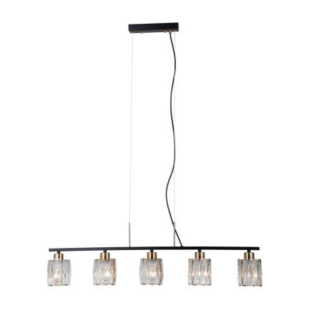 Italux Simona PND-40814-5-BK-HBR lampa wisząca E14 85cm