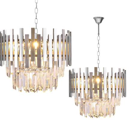 Milagro ASPEN CHROME ML5996 żyrandol glamour chrom metal kryształ zawiesie w postaci łańcucha 6xE14 45cm
