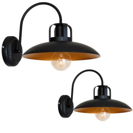 Milagro FELIX MLP3681 kinkiet lampa ścienna metal wnętrze klosza w kolorze starego złota 1xE27 30cm