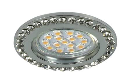 Candellux SOC-01 CH oprawa do wbudowania stropowa chrom GU10 50W 230V okrągła odlew 8cm